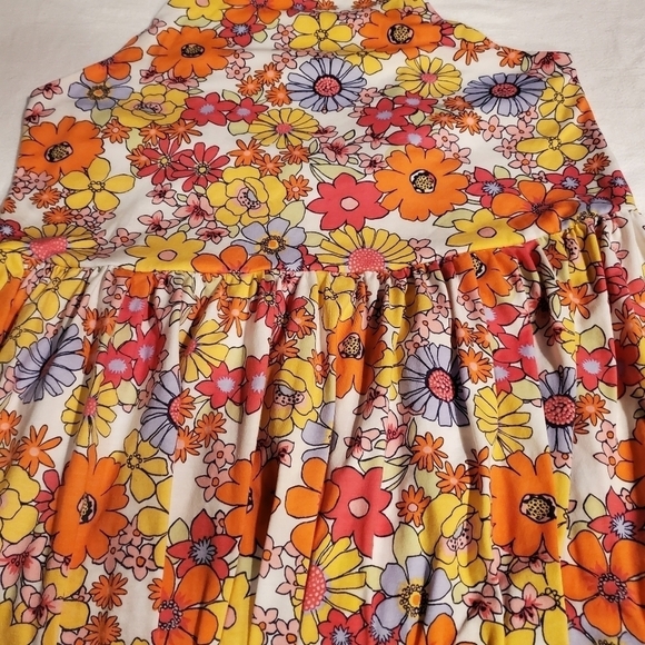 Emma &‎ Michele Summer Colorful Floral Adjustable Straps Mini Sz. L Dress - Picture 6 of 9